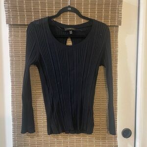 Lane Bryant Black Ribbed Long Sleeve Top